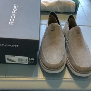 Rockport Men's Charcoal Slip-On Loafers,‎ 8.5W Austyn slip on